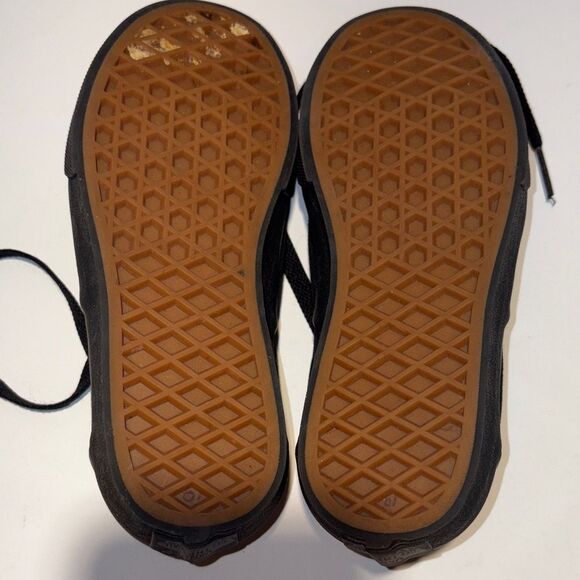 Vans All-Black Canvas Lace-Up Sneakers - Picture 9 of 9